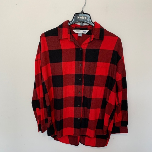 Old Navy Tops - OLD NAVY "THE BOYFRIEND" FLANNEL SHIRT